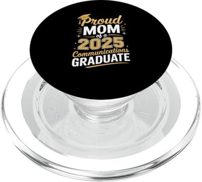 Orgullosa madre de un graduado de comunicaciones 2025 PopSockets PopGrip para MagSafe