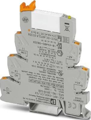 PHOENIX CONTACT PLC-RPT-24DC/21/EX PLC, set di 10 morsetti di base montabili da 6,2 mm con connettore push-in, tensione nominale di ingresso 24 DC, 10 pezzi