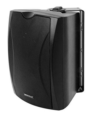 Rockville 70V 6.5" IPX55 Commercial Indoor/Outdoor Wall Speaker - Black (WET-6B)