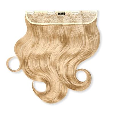 Lullabellz Thick Curly Clip In Hair Extensions, 16-Inch Length, Golden Blonde