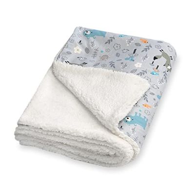 Julius Zöllner Couverture d'hiver en Jersey de Coton et Tissu Peluche Douillet - Dimensions : 70 x 100 cm - Fabriquée en Allemagne - Certifié Oeko-Tex Standard 100 - Smart Friends