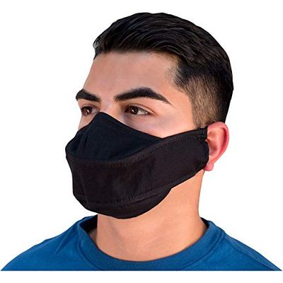Protec Singer's Face Mask Model A345, Size Large, Black