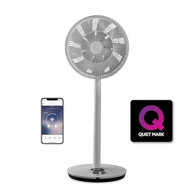 Duux Whisper Flex Smart staande ventilator | Bediening via afstandsbediening & smartphone | In hoogte verstelbaar 51-88cm | Stille ventilator met nachtmodus en timer | Grijs | DXCF19UK