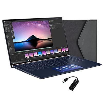ASUS ZenBook UX534FAC 15.6 Inch Ultra HD (4K) Laptop (Intel i7-10510U, 16 GB RAM, 512 GB SSD, 32 GB Intel Optane Memory, Full HD ScreenPad, Backlit Keyboard, Windows 10), Blue