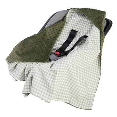 Medi Partners Couverture enveloppante bébé nid d Ange siège Auto 85x85cm Multifonction Poussette Hiver avec Une Capuche Douce et Moelleuse pour landaus