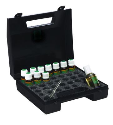 Absolute Aromas Aromatherapy Starter Kit Complete with 10 Essential Oils and 50ml Almond Oil in a Plastic Storage case, Includes Bergamot, Eucalyptus, Lavender & Tea Tree