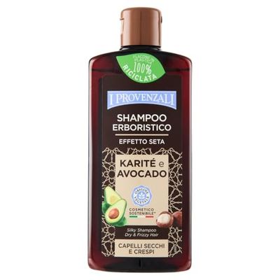 I Provenzali | Shampoo Erboristico Karitè e Avocado Capelli Secchi e Crespi, 6x250 ml