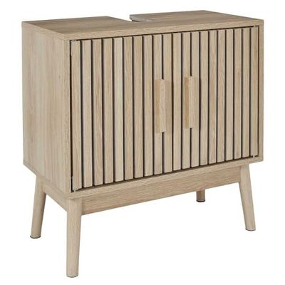 HOME DECO FACTORY Nuevo 2024-MUEBLE LAVABO 60x30 H.70, HD0222, sottolavabo, Modello Klaus, Collezione Natural Crush, mobili da Bagno, 60 x 70 x 30 cm, Marrone, Legno-Truciolato, 60x70x30 cm