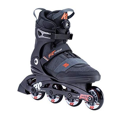 K2 Inline Skates F.I.T. 80 BOA för män med K2 softboot, svart – orange, 30E0773