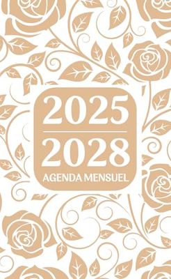 Agenda mensuel 2025-2028: Planificateur Mensuel de Poche 4 Ans de Janvier 2025 à Décembre 2028 | Calendrier 48 mois - 1 mois pour 2 pages - Petit format pratique