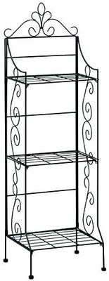 Verdemax 8577, scaffale Alto con ghirigori, 35 cm x 27 cm x 112 cm, Colore Nero