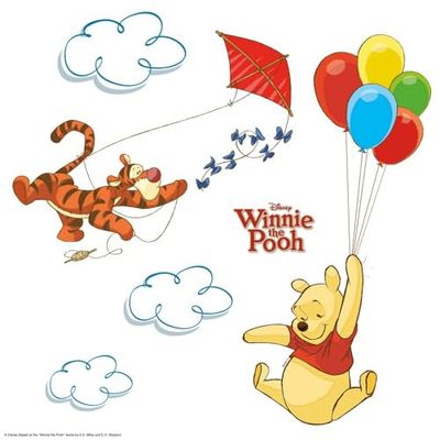 KOMAR-DISNEY ventana-diseño de Winnie the Pooh, 31 x 31 cm /(2) hojas