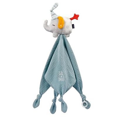 Fehn Elefante giocattolo di stoffa per bambini stoffa per neonati aiuto per il sonno con, glow-in-the-dark, giocattolo di stoffa per la nanna per neonati e bambini da 0+ mesi
