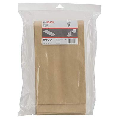 Bosch Professional Bolsas de papel para aspiradora, para GAS 55, en bolsa de plástico, Set de 5 Piezas