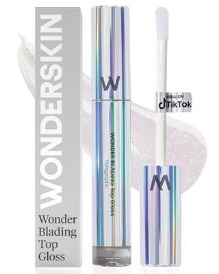 Wonderskin Wonder Blading Top Gloss - Lucidalabbra Trasparente Con Glitter, Trucco Labbra Idratante E Con Finitura Altamente Lucida (Olografico)