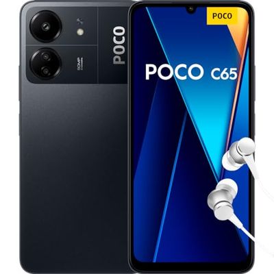 Xiaomi POCO C65 Smartphone + headphone, 6+128GB, 6.74” 90Hz Display, 18W fast charging, 50 MP Triple Camera, 5000 mAh, Black