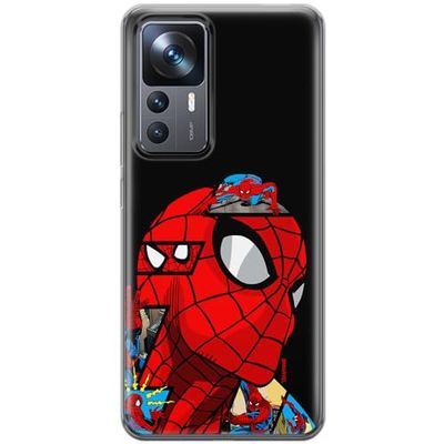 ERT GROUP mobiltelefonfodral för Xiaomi 12T/ 12T pro/ K50 Ultra originalt och officiellt licensierat Marvel mönster Spider Man 042, fodral tillverkad av TPU-plast