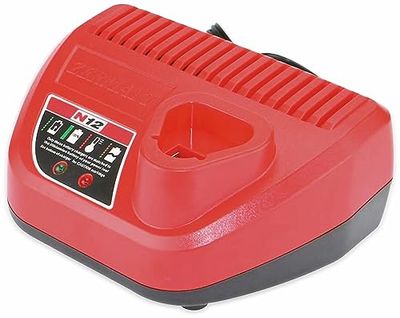 XCell Caricatore per batteria Milwaukee 10,8 – 12 V agli ioni di litio (lunghezza x larghezza x altezza) 170 x 120 x 70 mm, alimentazione 230 V, compatibile con gli ioni di litio) 143325
