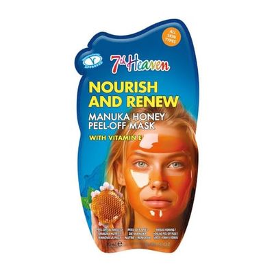 7th Heaven Manuka Honey Peel Off Face Mask. Nourish & Renew Face Masks Peel Off, Face Packs for Women, Cruelty Free Pamper Gifts for Women - Genuine 7th Heaven Face Masks Skincare