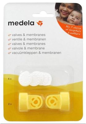 MEDELA 800.0727 Bröstpump Reservventiler och Mebmbraner, Gul