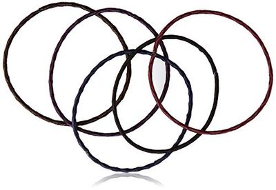 A&A Bridas de cables delgadas sin metal, 5 piezas, colores oscuros