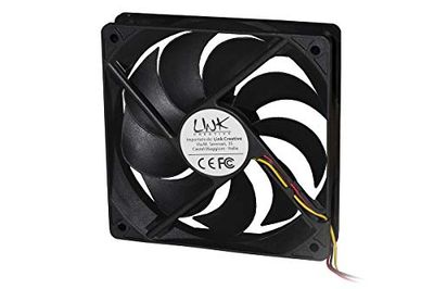 LINK Ventilador 120 x 120 x 25 12 V conector 3 hilos con tornillos incluidos