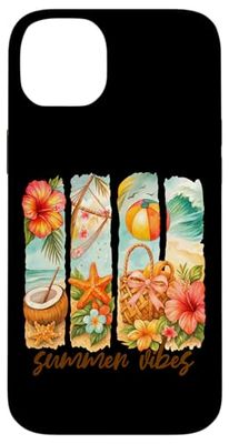Summer Vibes Tropical Beach Relaxation Case for iPhone 14 Plus