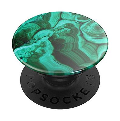 PopSockets PopGrip - Supporto e Impugnatura per Telefoni Cellulari e Tablet con Un Top Intercambiabile - Malachite Gloss
