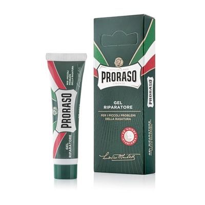 Proraso After shave reparador en gel, 10 ml, crema para el cuidado barba hombre que repara pequeñas heridas causadas por la cuchilla tras el afeitado