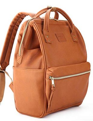 Kah&Kee Mochila Portátil Mujer de Cuero Sintético Impermeable - Ligera, Antirrobo y Multifuncional para Trabajo, Viaje y Uso Diario (15/16")
