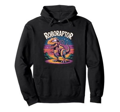 Robotic Dinosaur T-Rex Robotic Engineer Dino Funny Robot Pullover Hoodie