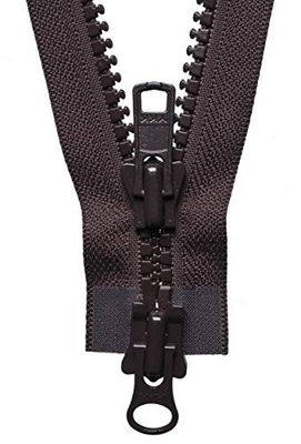 YKK Two Way Slider Zip, No. 570 Brown, 71 cm Length