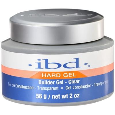 IBD Hard Gel – UV Builder Gel Clear, 1er Pack (1 x 56 g) – MADE IN USA – Estensione e modellatura delle unghie