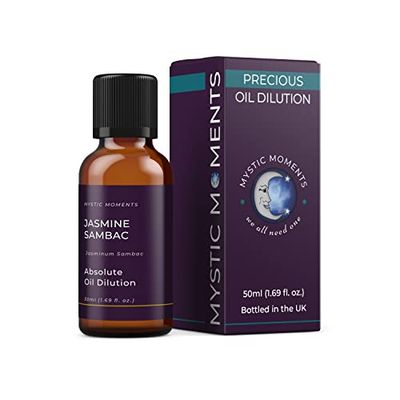 Jasmine Sambac Absolute olio diluizione, 50 ml, 3% misto di Jojoba