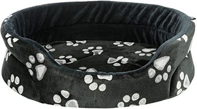 Trixie cane letto JIMMY ovale nero con le zampe, 85x75 cm, Cotone, peluche, tessuto