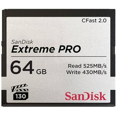 SanDisk Extreme PRO CFast 2.0 Memory Card, 64 GB