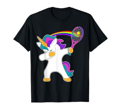 Bellissimo regalo per ragazze tennis unicorno dabbing dab tennis Maglietta