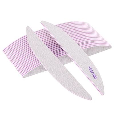 Limes a Ongles Professionnelle,20 pcs Lime à Ongles Professionnelle à Double Face Réutilisable 100/180 Grit Pour Les Salons De Manucure, Le Diy Nail Art à La Maison