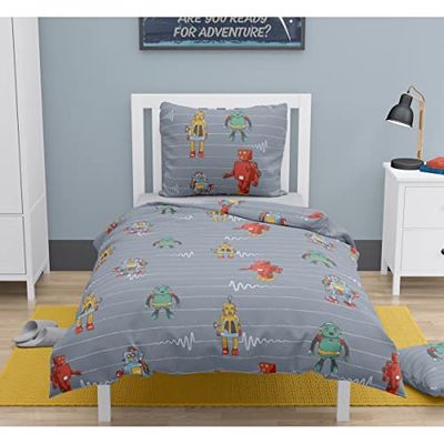 Home Linge Passion Roupillon - vintage leksak barn påslakan 100% bomull - mörkgrå - 140 x 200 cm RP70658
