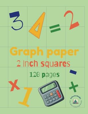 Graph Paper Notebook with 2 Inch Squares, 120 Pages for Kids and students: Perfect for math practice, science experiments, geometry, and sketching 8.5 x 11-inch size.