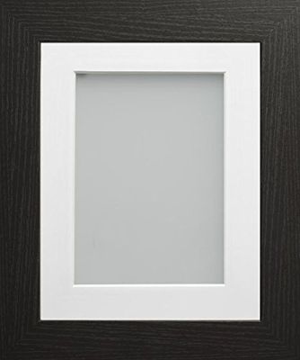 Frame Company Watson Range Black 20x16 inch Picture Photo Frame with White Mount for Image A3 *Choice of Sizes* Fitted with Real Glass