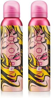 Colour Me Pop Art - Fragrance for Women - 150ml Body Spray, by Milton-Lloyd (Lot de 2)