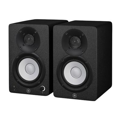Yamaha HS4 Monitores de Estudio – Par de Altavoces Activos Compactos de 2 Vías Potenciados, Bass-Reflex 4.5" 52W, con Control de Sonido Avanzado, para Producción Musical y Edición de Video - Negro