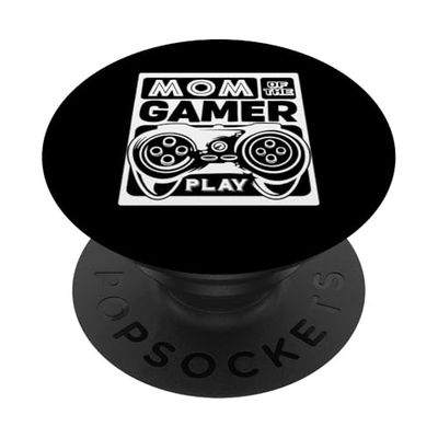 Mamá Del Jugador - Funny Gamer Mom PopSockets PopGrip Adhesivo