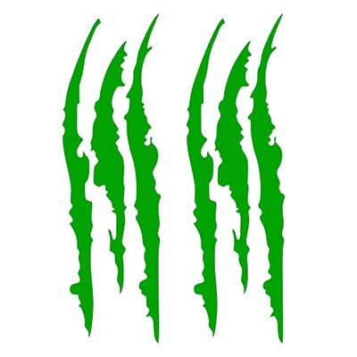 GamesMonkey® - Adesivi 2 Pezzi Graffio Artigli Mostro Adesivi per Auto Mostro Graffio, Adesivo Artigli Segni, Decalcomanie per Decorazione Auto, Adesività Forte, Facile da Incollare (Verde)