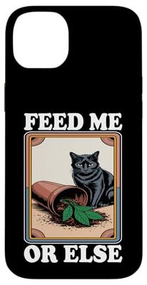 Feed Me Or Else - Pianta per gatti e gattini, amanti dei gatti Custodia per iPhone 14 Plus