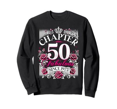 Womens Chapter 50 Fabulous Since 1975 50th Birthday Design Felpa