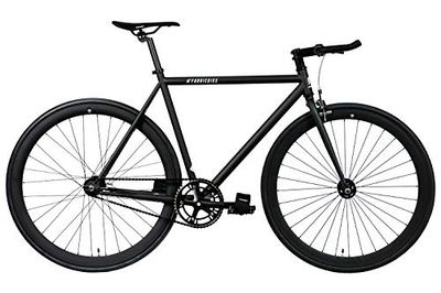 FabricBike Original Pro- Fixie cykel, Fast Flip-Flop, Single Speed, Hi-Ten Steel Ram, 10,45 kg (Storlek M) (Pro Fully Matte Black, L-58cm)