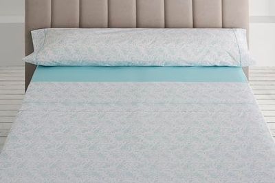 Juego de sábanas Lara Color Aqua. Cama de 150 (2 alm) cm. 4 stuks