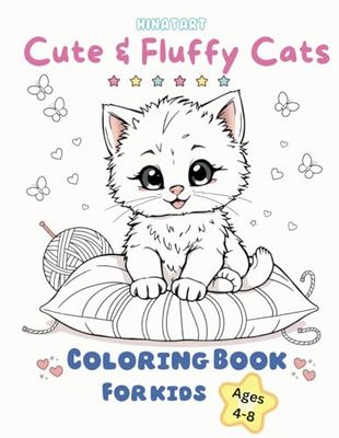 Cute & Fluffy Cats Coloring Book